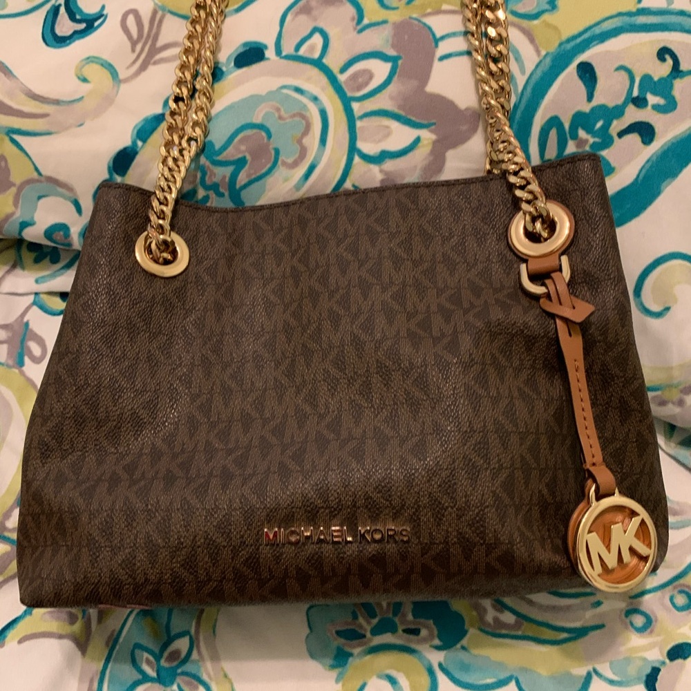 Michael Kors cross body or shoulder brown bag